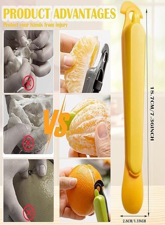 VATTU Orange Peeler | Easy to Peel Citrus Peeler Tool | Plastic Orange Slicer | Creative Kitchen Gadget Multicolour - Image 4